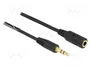 DeLOCK Cable de extensión de audio en espiral 3,5 mm de 1,5 m negro