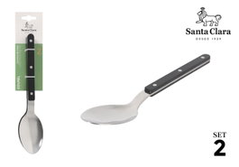 Santa Clara Set de 12 Cucharas de Mesa Courel Negro