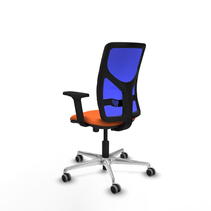 PIQUERAS Y CRESPO Silla de oficina Motilla con Mecanismo Sincro/Traslack Naranja y Azul