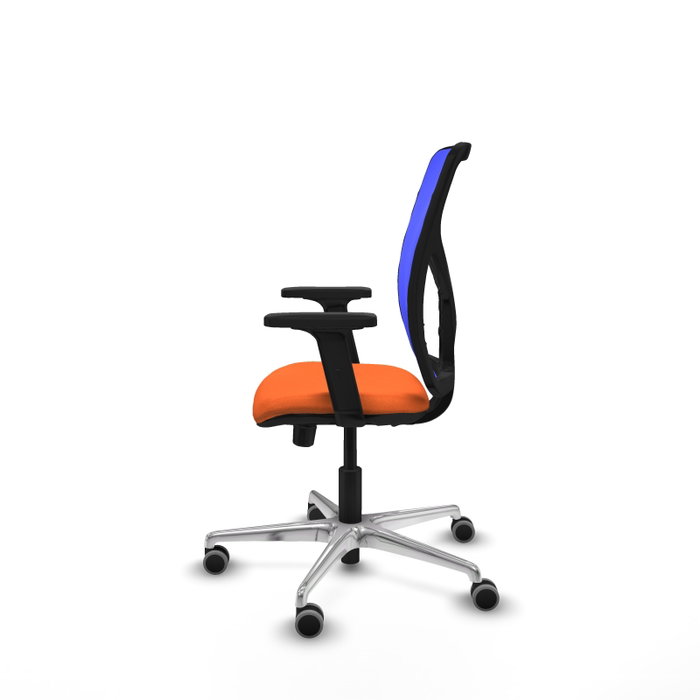 PIQUERAS Y CRESPO Silla de oficina Motilla con Mecanismo Sincro/Traslack Naranja y Azul