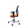 PIQUERAS Y CRESPO Silla de oficina Motilla con Mecanismo Sincro/Traslack Naranja y Azul