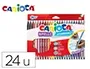 Carioca Rotulador Birello Doble Punta Caja 24 Unidades Colores Surtidos Lavable Punta Fibra