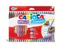 Carioca Rotulador Birello Doble Punta Caja 24 Unidades Colores Surtidos Lavable Punta Fibra