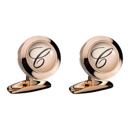 Chopard Gemelos Classic C de Acero Inoxidable y Oro Rosa