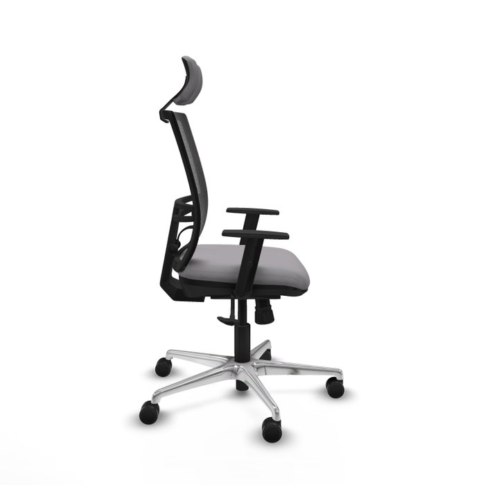 PIQUERAS Y CRESPO Silla de oficina Yunquera con mecanismo Sincro, Gris y Negro