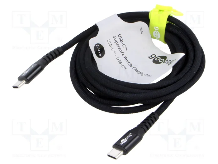 GOOBAY Cable USB 2.0 a USB C de 2m Negro GOOBAY Cable USB 2.0 a USB C de 2m Negro