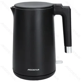 Aigostar Hervidor Eléctrico 1,5L 2200W Negro