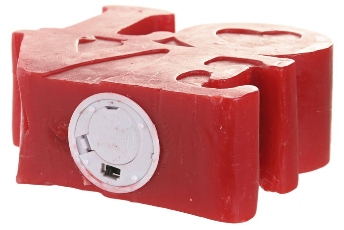 DKD Home Decor Vela LED Cera Parafina Love Rojo 12x5x12 330g DKD Home Decor Vela LED Cera Parafina Love Rojo 12x5x12 330g