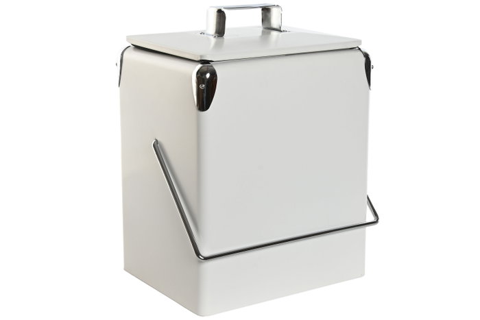 DKD Home Decor Nevera Metal PVC 17 Litros Blanco