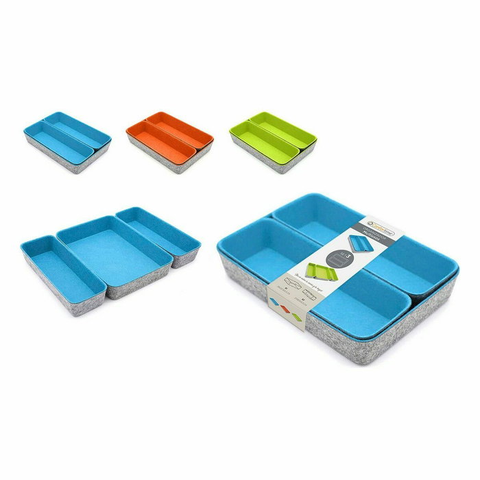 Organizador de Cajones Confortime Fieltro 28 x 20,5 x 5,3 cm 3 Piezas (6 Unidades) Organizador de Cajones Confortime Fieltro 28 x 20,5 x 5,3 cm 3 Piezas (6 Unidades)