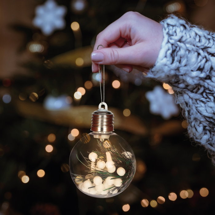 Bambasy Bola de Navidad LED 8cm Luz Cálida Bambasy Bola de Navidad LED 8cm Luz Cálida