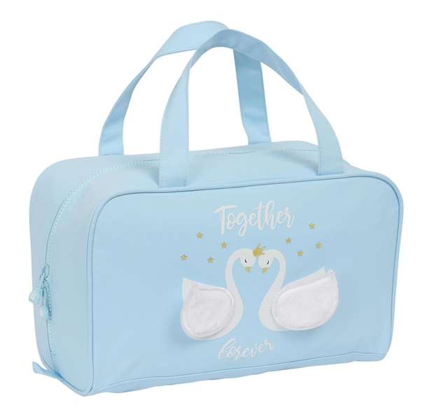 Neceser de Viaje Glow Lab Cisnes Azul claro 31 x 14 x 19 cm