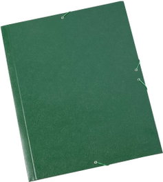 FABRISA Carpeta de dibujo A3 con gomas y solapas, cartón gofrado verde
