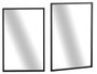 Giftdecor Espejo Rectangular Negro 90 x 60 x 2 cm Metal Cristal