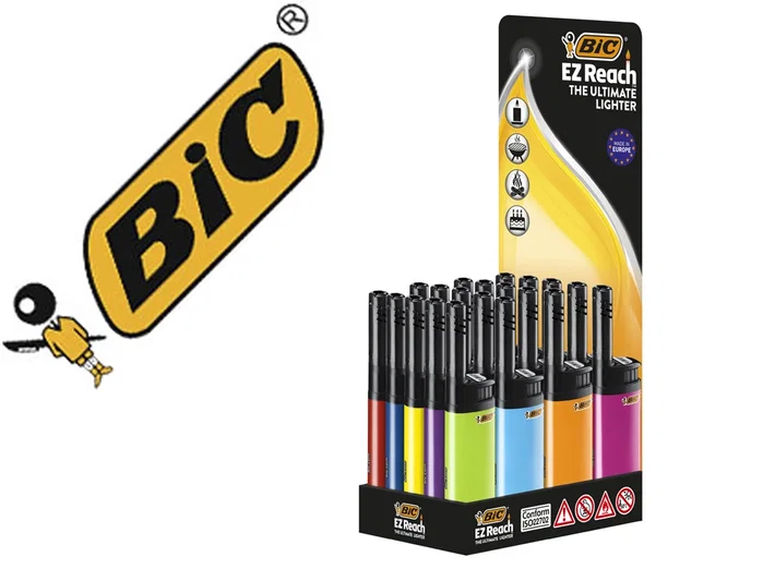 Bic EZ Reach Encendedor multiusos, Colores surtidos (Expositor de 20 unidades)
