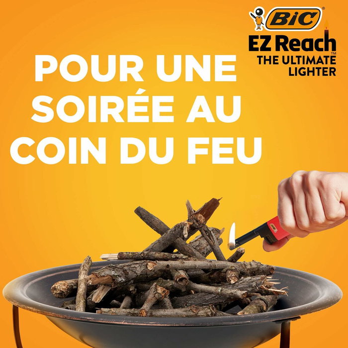 Bic EZ Reach Encendedor multiusos, Colores surtidos (Expositor de 20 unidades)