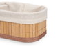 Kipit Set 3 Organizadores Bambú Blanco 2 Tamaños 25x9x20 cm (Set de 12)