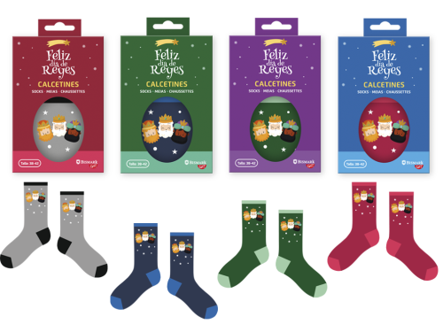 Bismark 333005 Calcetines Reyes Magos Talla Adulto 38-42 Bismark 333005 Calcetines Reyes Magos Talla Adulto 38-42