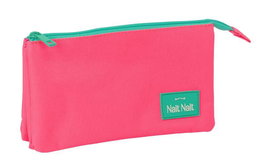 Portatodo Triple Nait Nait Rosa fluor Rosa 22 x 12 x 3 cm