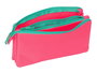 Portatodo Triple Nait Nait Rosa fluor Rosa 22 x 12 x 3 cm