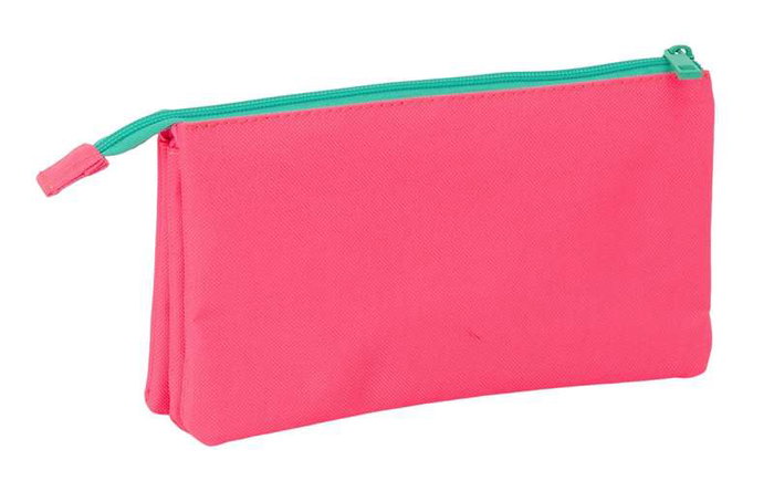 Portatodo Triple Nait Nait Rosa fluor Rosa 22 x 12 x 3 cm