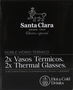 Santa Clara Set 2 Vasos Térmicos Boro 100ml 6 cm x 7.3 cm x 6 cm (2 Cajas)
