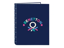 Carpeta de anillas Benetton Drop Multicolor A4 26.5 x 33 x 4 cm