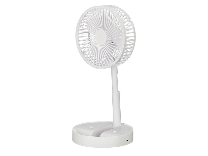 Argon Ventilador de Sobremesa Plegable, Blanco, USB-C, Batería Recargable 1200 mAh, Dimensiones Montado 16.5x16.5x30 cm (Set de 12)