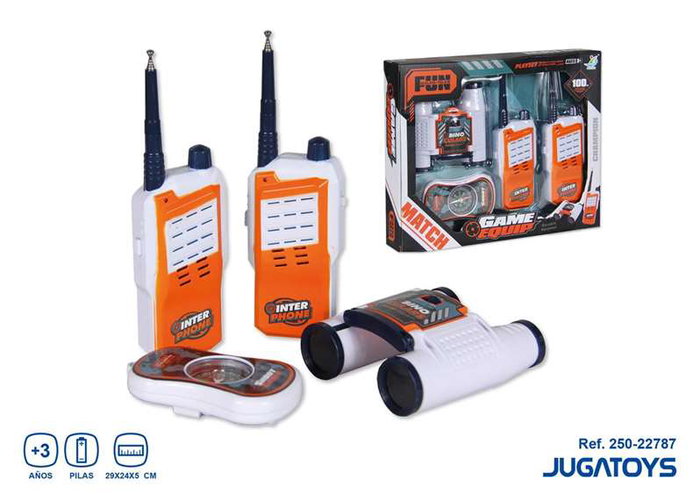 JugaToys Walkie Talkie con prismáticos y brújula, alcance 100 metros