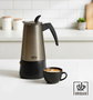 Quttin Cafetera de Inducción Urban en Acero Inoxidable para 4 Servicios