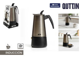 Quttin Cafetera de Inducción Urban en Acero Inoxidable para 4 Servicios