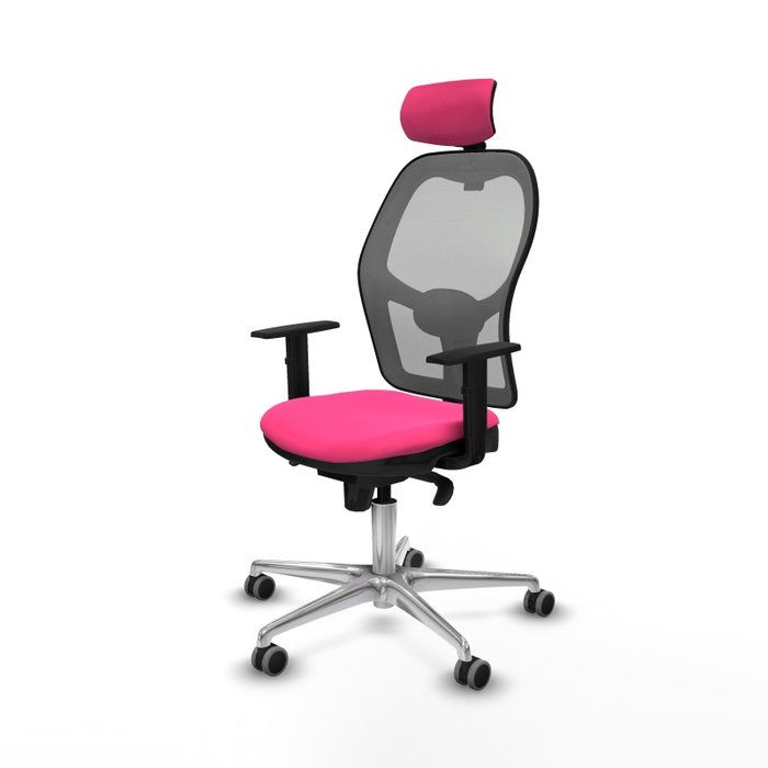 PIQUERAS Y CRESPO Silla de oficina Jorquera Rosa y Gris