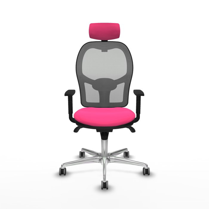 PIQUERAS Y CRESPO Silla de oficina Jorquera Rosa y Gris