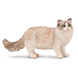Collecta Gato Ragdoll M-80059 - Figura realista de animal de granja, pintada a mano, para niños +3 años