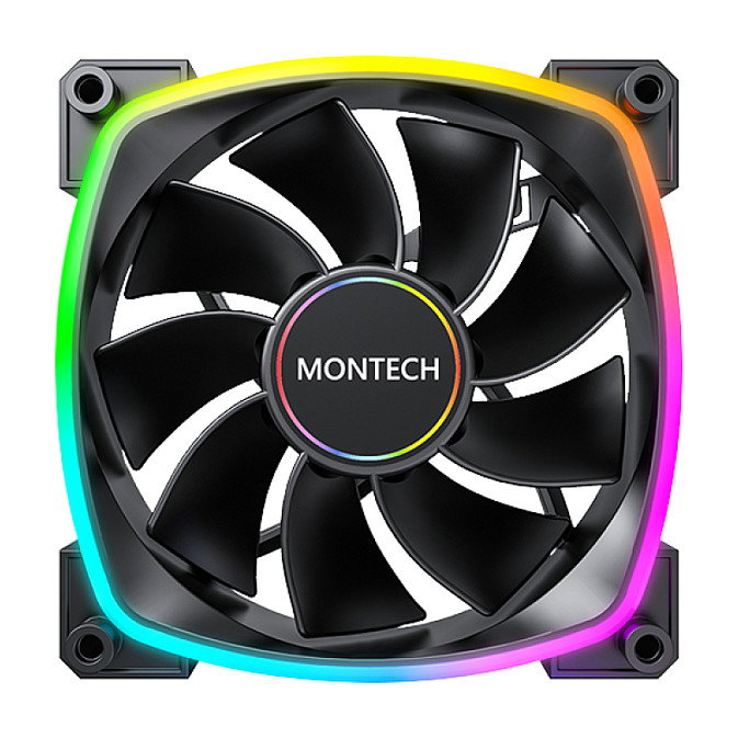Montech RX140 PWM Ventilador 140mm 540-1760 RPM PWM Negro LED Montech RX140 PWM Ventilador 140mm 540-1760 RPM PWM Negro LED
