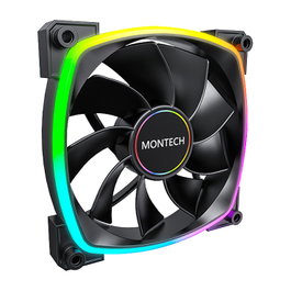 Montech RX140 PWM Ventilador 140mm 540-1760 RPM PWM Negro LED