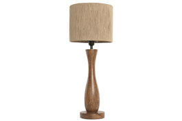 DKD Home Decor Lampara Sobremesa Urban Marron Beige 30 x 79 x 30 cm