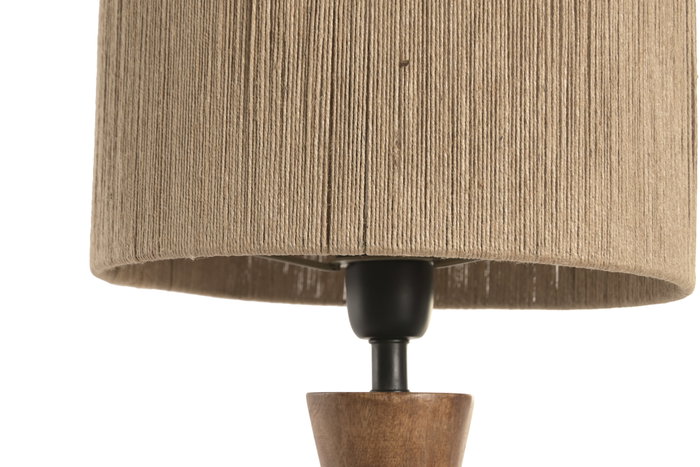 DKD Home Decor Lampara Sobremesa Urban Marron Beige 30 x 79 x 30 cm