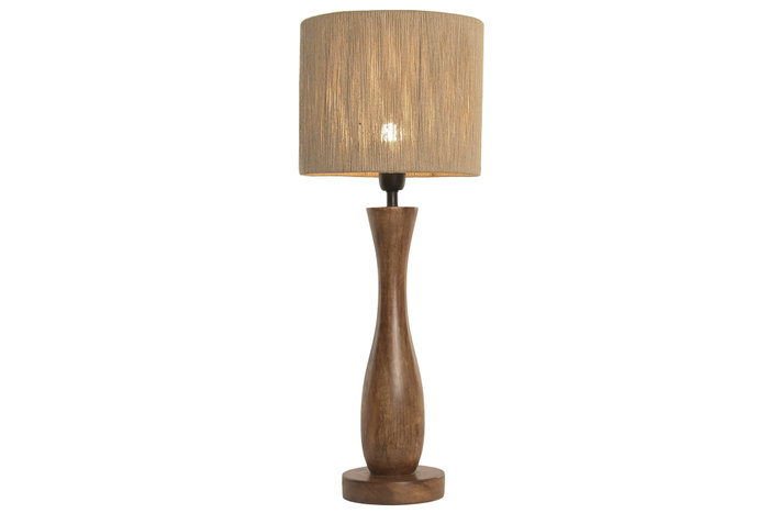 DKD Home Decor Lampara Sobremesa Urban Marron Beige 30 x 79 x 30 cm