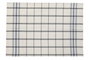 DKD Home Decor Delantal 1 x 85 x 70 cm Set de 2 Azul Beige Cuadros Algodón Poliéster