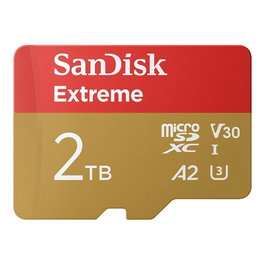 Sandisk Tarjeta Memoria Micro Secure Digital 2TB A2/V30/UHS-I U3, 240MB/s Lectura, 140MB/s Escritura