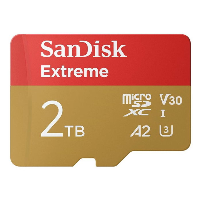 Sandisk Tarjeta Memoria Micro Secure Digital 2TB A2/V30/UHS-I U3, 240MB/s Lectura, 140MB/s Escritura Sandisk Tarjeta Memoria Micro Secure Digital 2TB A2/V30/UHS-I U3, 240MB/s Lectura, 140MB/s Escritura