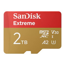 Sandisk Extreme MicroSDXC Card 2TB UHS-I U3/V30 A2 Clase 10 240 MB/s Lectura 140 MB/s Escritura - Resistente Agua, Golpes, Temperatura