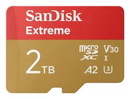 SanDisk Extreme Tarjeta MicroSDXC 2TB Clase 10 UHS-I 240MB/s Lectura 140MB/s Escritura