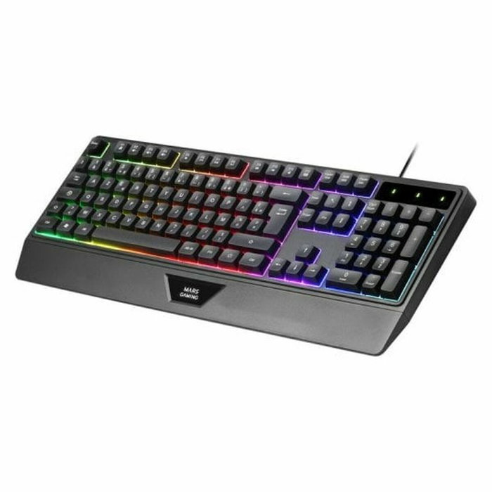 Mars Gaming MK124 Teclado Gaming Semimecánico Negro y Blanco Mars Gaming MK124 Teclado Gaming Semimecánico Negro y Blanco