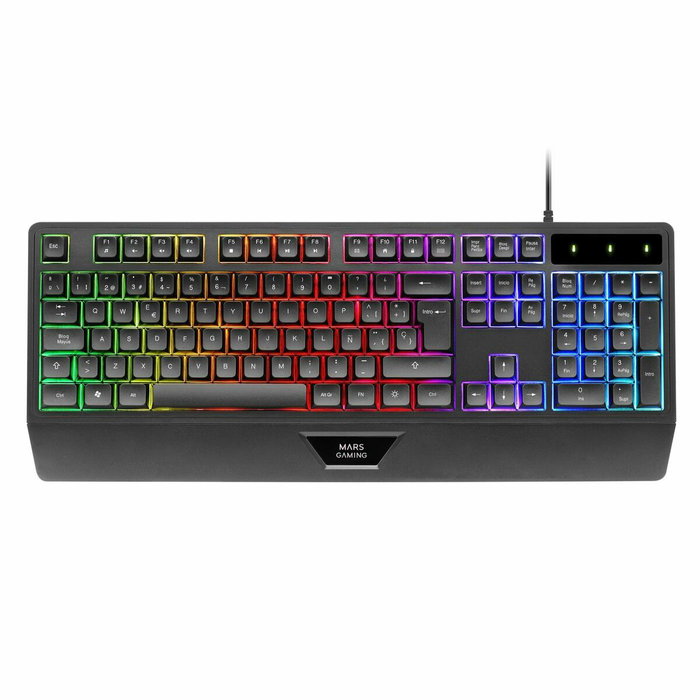 Mars Gaming MK124 Teclado Gaming Semimecánico Negro y Blanco Mars Gaming MK124 Teclado Gaming Semimecánico Negro y Blanco