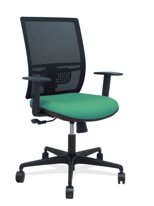 PIQUERAS Y CRESPO Silla Yunquera con mecanismo Sincro, Verde esmeralda y Negro PIQUERAS Y CRESPO Silla Yunquera con mecanismo Sincro, Verde esmeralda y Negro