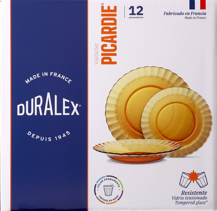 Duralex Vajilla Picardie Ambar 12pc
