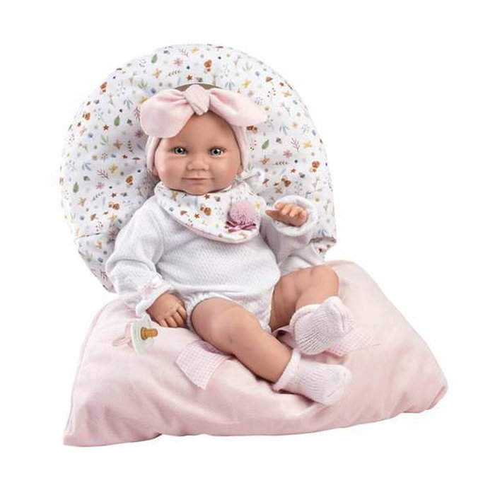 Llorens Muñeca Tina recién nacida con saquito rosa, cuerpo de vinilo, 40 cm Llorens Muñeca Tina recién nacida con saquito rosa, cuerpo de vinilo, 40 cm