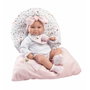 Llorens Muñeca Tina recién nacida con saquito rosa, cuerpo de vinilo, 40 cm